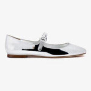 New Larroude Blair Ballet Flat In Silver Specchio size 8